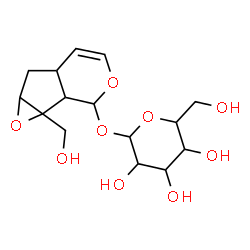 ChemSpider 2D Image | 1a-(Hydroxymethyl)-1a,1b,2,5a,6,6a-hexahydrooxireno[4,5]cyclopenta[1,2-c]pyran-2-yl hexopyranoside | C15H22O9