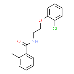 ChemSpider 2D Image | N-[2-(2-Chlorophenoxy)ethyl]-2-methylbenzamide | C16H16ClNO2
