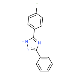 ChemSpider 2D Image | 3-(4-Fluorophenyl)-5-phenyl-1H-1,2,4-triazole | C14H10FN3