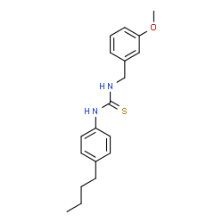 ChemSpider 2D Image | 1-(4-Butylphenyl)-3-(3-methoxybenzyl)thiourea | C19H24N2OS