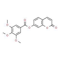 ChemSpider 2D Image | 2-Oxo-2H-chromen-7-yl 3,4,5-trimethoxybenzoate | C19H16O7