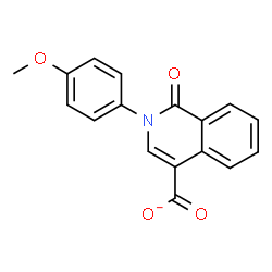 ChemSpider 2D Image | 2-(4-Methoxyphenyl)-1-oxo-1,2-dihydro-4-isoquinolinecarboxylate | C17H12NO4
