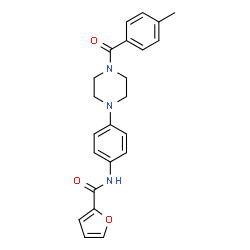 ChemSpider 2D Image | N-{4-[4-(4-Methylbenzoyl)-1-piperazinyl]phenyl}-2-furamide | C23H23N3O3