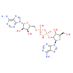 ChemSpider 2D Image | [(2R,3S,4R,5R)-5-(6-Amino-9H-purin-9-yl)-3,4-dihydroxytetrahydro-2-furanyl]methyl (2R,3R,4R,5R)-2-(6-amino-9H-purin-9-yl)-4-hydroxy-5-(hydroxymethyl)tetrahydro-3-furanyl dihydrogen diphosphate (non-pr
eferred name) | C20H26N10O13P2