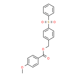 ChemSpider 2D Image | 4-(Phenylsulfonyl)benzyl 4-methoxybenzoate | C21H18O5S