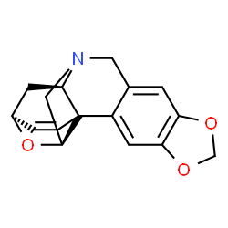 ChemSpider 2D Image | (15S,17R,19S)-6,8,16-Trioxa-1-azahexacyclo[13.3.2.0~3,11~.0~5,9~.0~12,17~.0~12,19~]icosa-3(11),4,9,13-tetraene | C16H15NO3