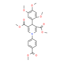 ChemSpider 2D Image | Dimethyl 1-[4-(methoxycarbonyl)phenyl]-4-(2,4,5-trimethoxyphenyl)-1,4-dihydro-3,5-pyridinedicarboxylate | C26H27NO9