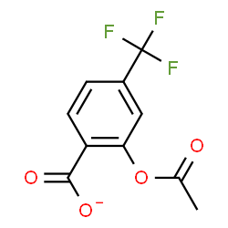 ChemSpider 2D Image | 2-Acetoxy-4-(trifluoromethyl)benzoate | C10H6F3O4