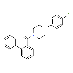 ChemSpider 2D Image | 2-Biphenylyl[4-(4-fluorophenyl)-1-piperazinyl]methanone | C23H21FN2O