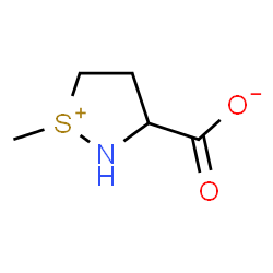 ChemSpider 2D Image | 1-Methyl-1,2-thiazolidin-1-ium-3-carboxylate | C5H9NO2S