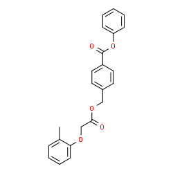 ChemSpider 2D Image | Phenyl 4-{[2-(2-methylphenoxy)acetoxy]methyl}benzoate | C23H20O5