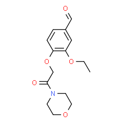 ChemSpider 2D Image | 3-Ethoxy-4-[2-(4-morpholinyl)-2-oxoethoxy]benzaldehyde | C15H19NO5