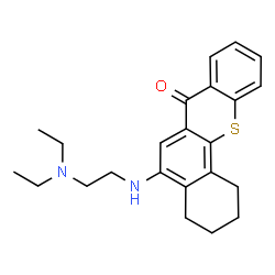 ChemSpider 2D Image | 5-{[2-(Diethylamino)ethyl]amino}-1,2,3,4-tetrahydro-7H-benzo[c]thioxanthen-7-one | C23H28N2OS