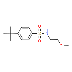 ChemSpider 2D Image | 4-(1,1-Dimethylethyl)-N-(2-methoxyethyl)benzenesulfonamide | C13H21NO3S