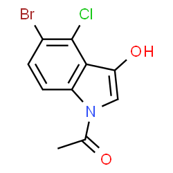 ChemSpider 2D Image | 5-Bromo-4-chloro-3-indoxyl-1-acetate | C10H7BrClNO2