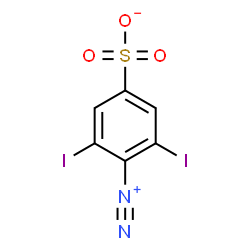 ChemSpider 2D Image | 4-Diazonio-3,5-diiodobenzenesulfonate | C6H2I2N2O3S