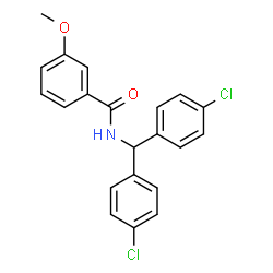 ChemSpider 2D Image | N-[Bis(4-chlorophenyl)methyl]-3-methoxybenzamide | C21H17Cl2NO2