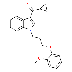 ChemSpider 2D Image | Cyclopropyl{1-[3-(2-methoxyphenoxy)propyl]-1H-indol-3-yl}methanone | C22H23NO3