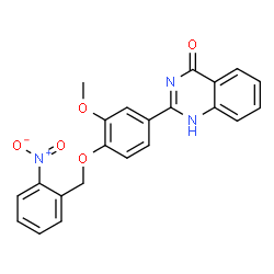 ChemSpider 2D Image | 2-{3-Methoxy-4-[(2-nitrobenzyl)oxy]phenyl}-4(1H)-quinazolinone | C22H17N3O5