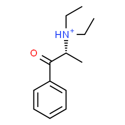 ChemSpider 2D Image | (2R)-N,N-Diethyl-1-oxo-1-phenyl-2-propanaminium | C13H20NO