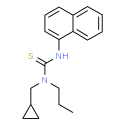 ChemSpider 2D Image | 1-(Cyclopropylmethyl)-3-(1-naphthyl)-1-propylthiourea | C18H22N2S