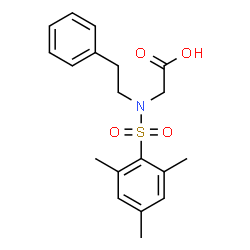 ChemSpider 2D Image | N-(Mesitylsulfonyl)-N-(2-phenylethyl)glycine | C19H23NO4S