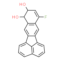 ChemSpider 2D Image | 11-Fluoro-8,9-dihydrobenzo[k]fluoranthene-8,9-diol | C20H13FO2