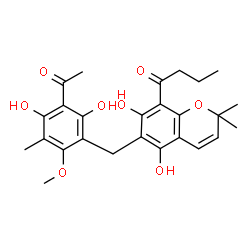 ChemSpider 2D Image | Butyrylmallotochromene | C26H30O8