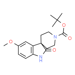 ChemSpider 2D Image | tert-Butyl 5-methoxy-2-oxospiro[indoline-3,4'-piperidine]-1'-carboxylate | C18H24N2O4