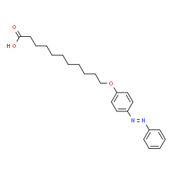 ChemSpider 2D Image | 11-{4-[(E)-Phenyldiazenyl]phenoxy}undecanoic acid | C23H30N2O3