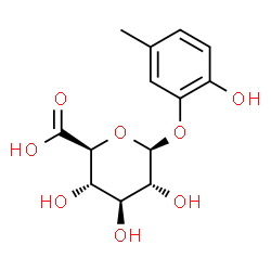 ChemSpider 2D Image | 2-Hydroxy-5-methylphenyl beta-D-glucopyranosiduronic acid | C13H16O8