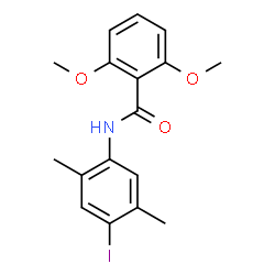 ChemSpider 2D Image | N-(4-Iodo-2,5-dimethylphenyl)-2,6-dimethoxybenzamide | C17H18INO3