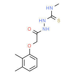 ChemSpider 2D Image | 2-[(2,3-Dimethylphenoxy)acetyl]-N-methylhydrazinecarbothioamide | C12H17N3O2S