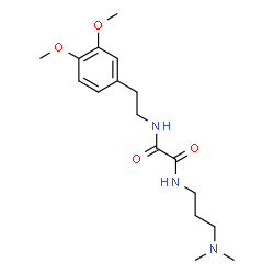 ChemSpider 2D Image | N-[2-(3,4-Dimethoxyphenyl)ethyl]-N'-[3-(dimethylamino)propyl]ethanediamide | C17H27N3O4