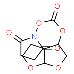 ChemSpider 2D Image | 1-{[(Hexahydrofuro[2,3-b]furan-3-yloxy)carbonyl]oxy}-2,5-pyrrolidinedione | C11H13NO7