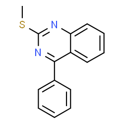 ChemSpider 2D Image | 2-(Methylsulfanyl)-4-phenylquinazoline | C15H12N2S