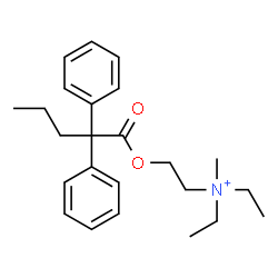 ChemSpider 2D Image | 2-[(2,2-Diphenylpentanoyl)oxy]-N,N-diethyl-N-methylethanaminium | C24H34NO2