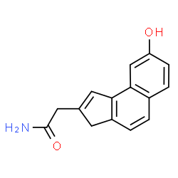 ChemSpider 2D Image | 2-(8-Hydroxy-3H-cyclopenta[a]naphthalen-2-yl)acetamide | C15H13NO2