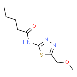 ChemSpider 2D Image | N-[5-(Methoxymethyl)-1,3,4-thiadiazol-2-yl]pentanamide | C9H15N3O2S