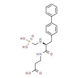 ChemSpider 2D Image | 3-({(2S)-3-(4-Biphenylyl)-2-[(phosphonomethyl)amino]propanoyl}amino)propanoic acid | C19H23N2O6P