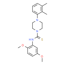 ChemSpider 2D Image | N-(2,5-Dimethoxyphenyl)-4-(2,3-dimethylphenyl)-1-piperazinecarbothioamide | C21H27N3O2S
