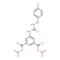 ChemSpider 2D Image | Diisopropyl 5-{[(4-chlorobenzyl)carbamothioyl]amino}isophthalate | C22H25ClN2O4S