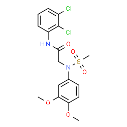 ChemSpider 2D Image | N-(2,3-Dichlorophenyl)-N~2~-(3,4-dimethoxyphenyl)-N~2~-(methylsulfonyl)glycinamide | C17H18Cl2N2O5S