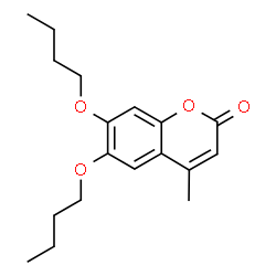 ChemSpider 2D Image | 6,7-Dibutoxy-4-methyl-2H-chromen-2-one | C18H24O4