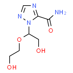 ChemSpider 2D Image | 1-[2-Hydroxy-1-(2-hydroxyethoxy)ethyl]-1H-1,2,4-triazole-5-carboxamide | C7H12N4O4