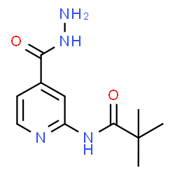 ChemSpider 2D Image | N-[4-(hydrazinecarbonyl)pyridin-2-yl]-2,2-dimethylpropanamide | C11H16N4O2
