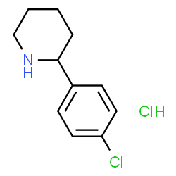 ChemSpider 2D Image | 2-(4-Chlorophenyl)piperidine hydrochloride | C11H15Cl2N