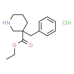 ChemSpider 2D Image | Ethyl 3-benzyl-3-piperidinecarboxylate hydrochloride (1:1) | C15H22ClNO2