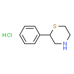 ChemSpider 2D Image | 2-Phenylthiomorpholine hydrochloride | C10H14ClNS