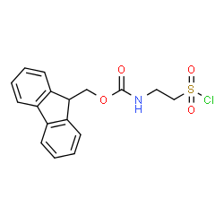 ChemSpider 2D Image | 9H-Fluoren-9-ylmethyl [2-(chlorosulfonyl)ethyl]carbamate | C17H16ClNO4S